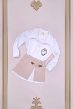 Luxury Classic Mini Long Shirt - Ecru