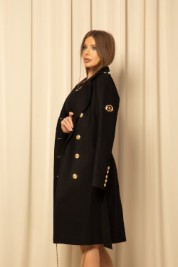 Chic Catch Wool Coat - Black