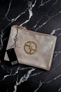 Crispy Pink Natural Leather Pouch - Small