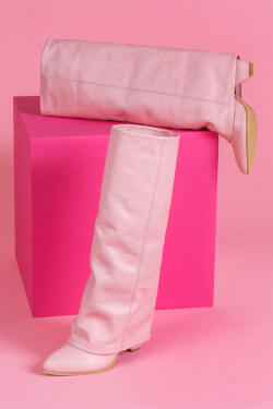 Strut Perfection Boots - Pink