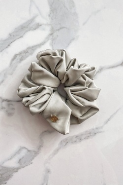 Grey-Beige scrunchie - Small