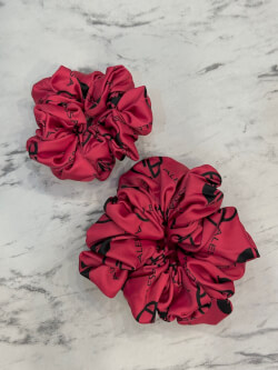 Raspberry red scrunchie - small