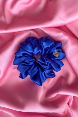 Cobalt blue scrunchie - Big
