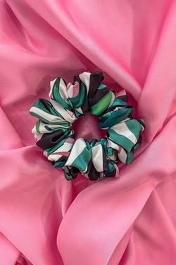 Pink Tropic Scrunchie - Small