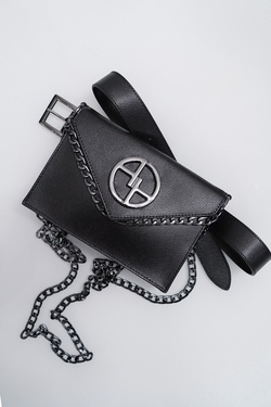 Showpiece Belt-Bag - Black with Dark Nickel Buckle