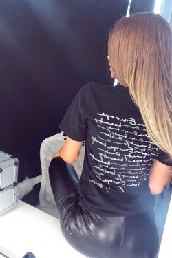 Eastern European Beauty black T-shirt back