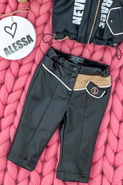 Treasure chest Alessa mini leather wedge