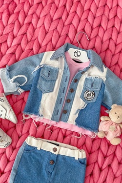 Feel This Moment mini Denim Jacket - Three Colors