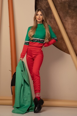 Heaven-like Knitted Pants - Red