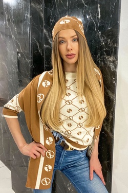 Alessa religion knit scarf - mocha