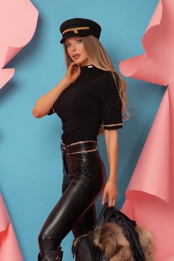 One More Kiss 3/4 Sleeve blouse - Golden Chains