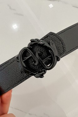 Rococo Logo Black Belt - Narrow with Black Buckle