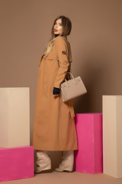 Vibe Vogue Trench Coat - Mocha