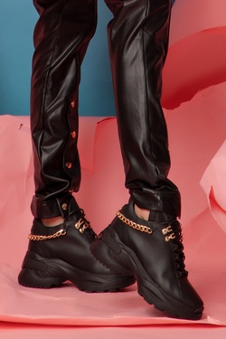 Ask about me Sneakers - Golden Chain