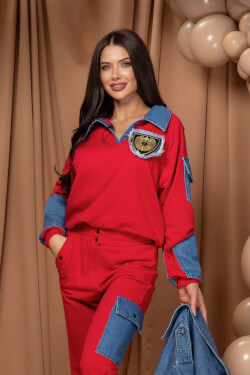 Slay All Day Sports Blouse - Red