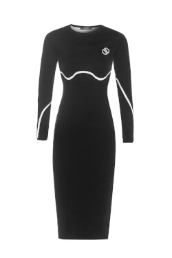 Pull Me Closer Midi Knit Dress - Black