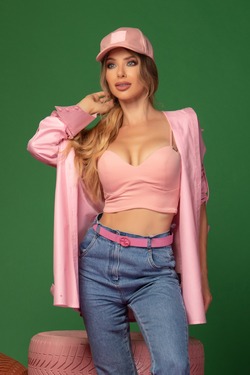 What A Delight Crop Top - Powder