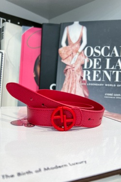 Alessa Logo Red Belt - Narrow with Red Buckle