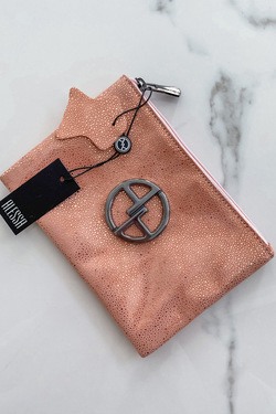 Sweet Peach Leather Dressing Case - Small