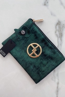 Dark Emerald leather wallet - small