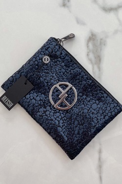 Bubble leather wallet - small