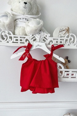 Piece Of Paradise Mini Ruffles Top - Red