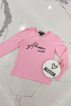 Alessa Mini Long Sleeve Blouse - Pink