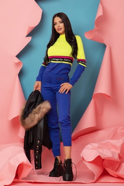 Heaven-like Knit Pants - Royal Blue