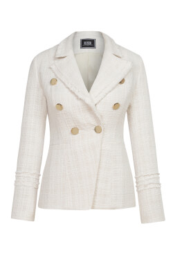 Miss Independent Boucle Blazer - Ecru