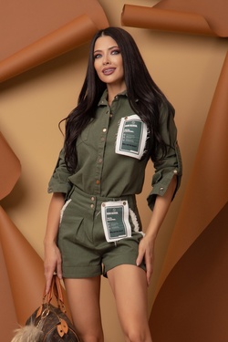 Vacation On My Mind Shorts - Military