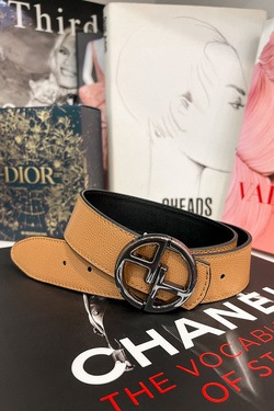 Alessa logo Nude-black belt - dark nickel