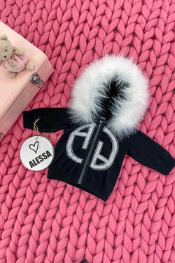 Alessa mini Logo Knit Vest - black