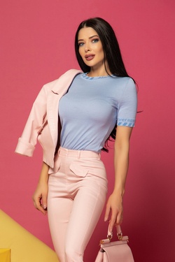 Message me First Fine Knit Blouse - Blue