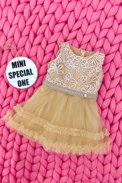 High Class Alessa mini Lace Dress - Nude