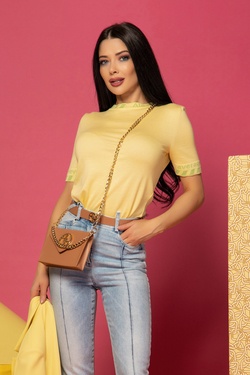 Message me First Fine Knit Blouse - Yellow