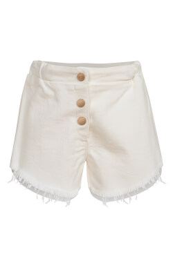 Afternoon Walk Mini Denim shorts - Ecru