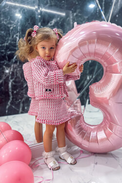 Dazzle Doll Mini Bouclé Skirt