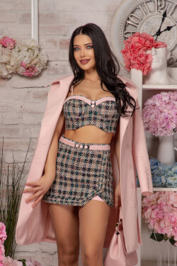 Wild Beauty Crop Top - Green/Pink