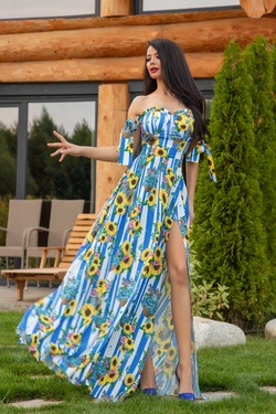 Keep on shining maxi dress - blue