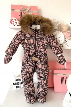 Alessa mini Luxury Real Fur Trim Baby Snowsuit