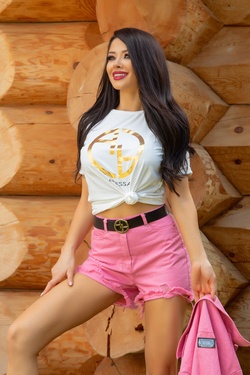 Alessa Logo champagne T-shirt