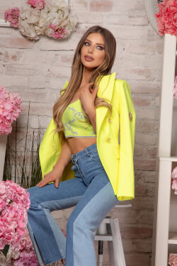 Make It Yours Blazer - Neon Yellow