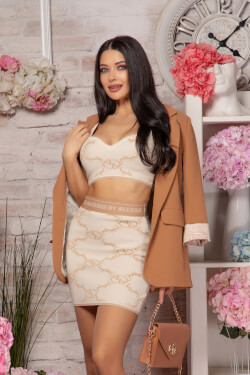 Dream In Colors Knit Skirt - Cream