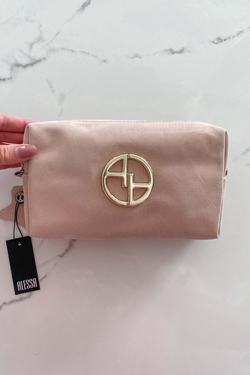 Powder Satin Leather Dressing Case - Large