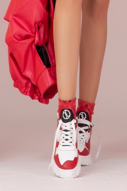 Alessa religion socks - red