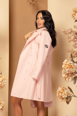 Celebrity Status Trench Coat - Pink