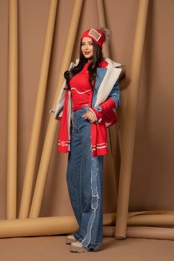 Warm Hugs Knit Scarf - Red