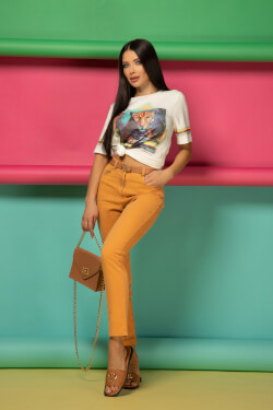 Moments To Remember Long Jeans - Orange