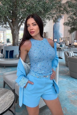 Over The Rainbow Top - Luxury Blue
