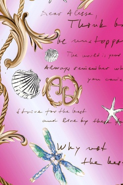 All I Want Is A Yacht Towel - Pink print